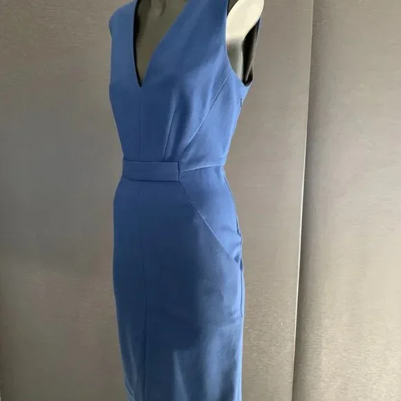 DVF Blue Work Dress | 8 - Picture 2 of 5